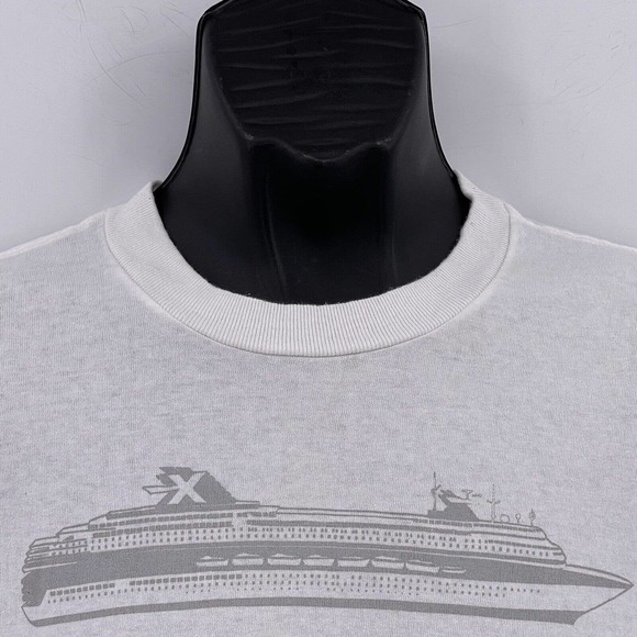 Mercury Celebrity Cruises T Shirt White Crew Neck Short Sleeves Delta Sz L Mens - Picture 5 of 7